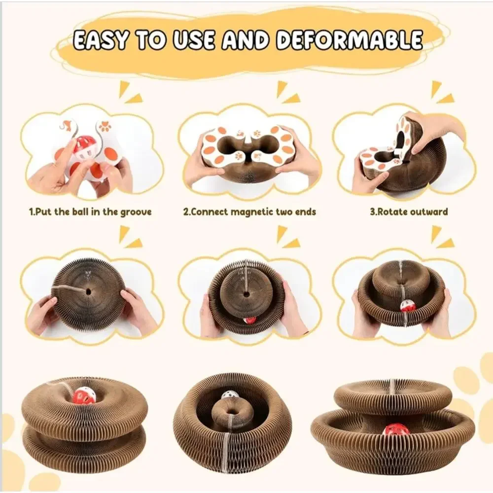 SREBAY Cat Toy Interactive Accordion Magic Organ Scratcher